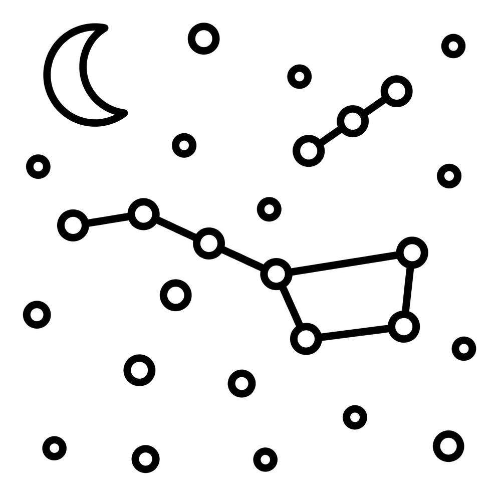 Star Patterns in the Night Sky