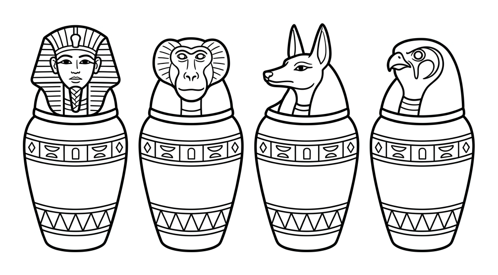 Egyptian Mummies and Canopic Jars