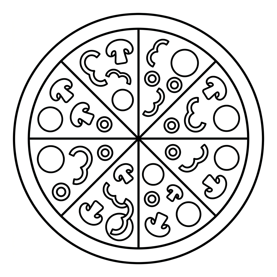 Fraction Pizza: Halves to Eighths