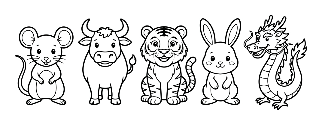Lunar New Year Zodiac Animals