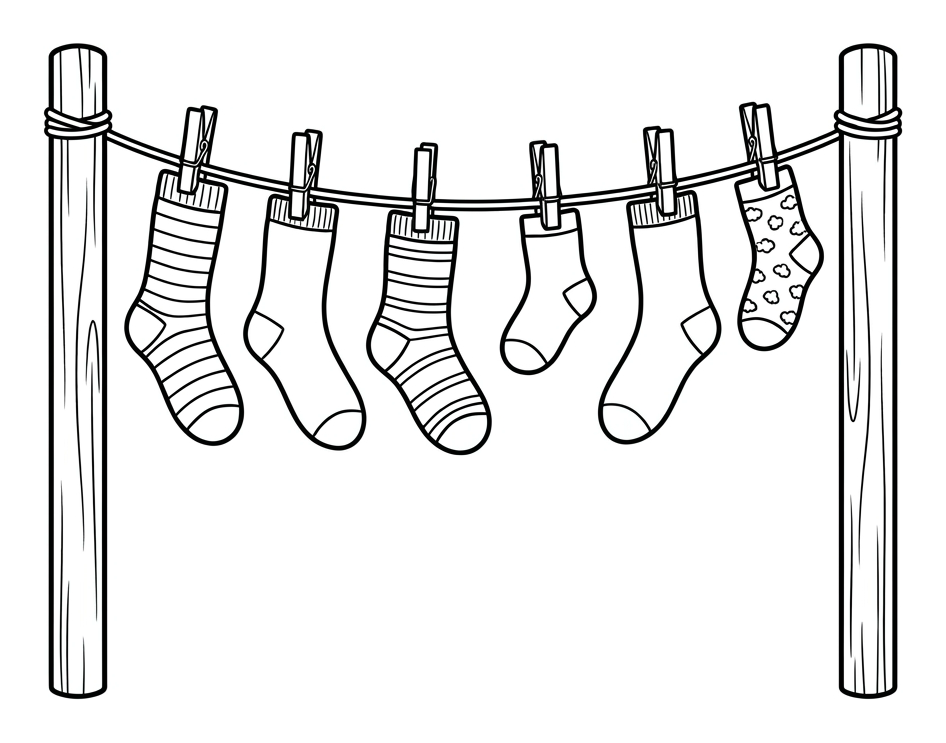 Odd and Even: Socks on the Line
